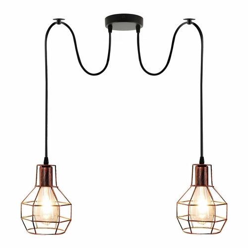 Retro Industrial 2 Way Indoor Ceiling Pendant Chandelier Hanging Light