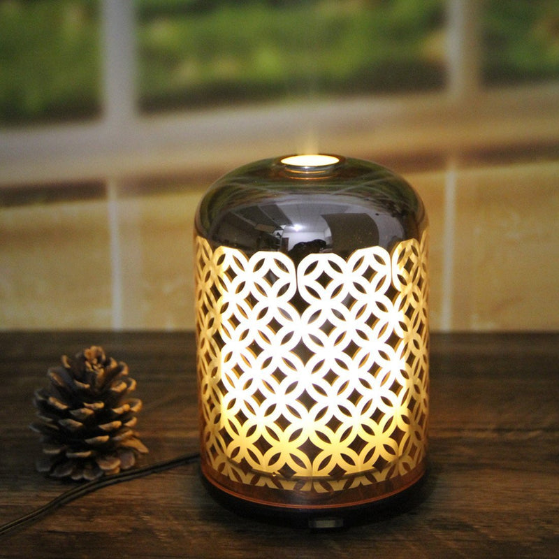 Luxury glass essential oil diffuser with rose gold color