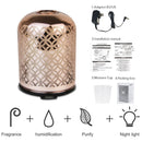 Luxury glass essential oil diffuser with rose gold color