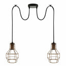 Retro Industrial 2 Way Indoor Ceiling Pendant Chandelier Hanging Light