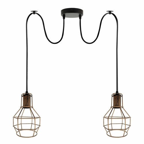 Retro Industrial 2 Way Indoor Ceiling Pendant Chandelier Hanging Light