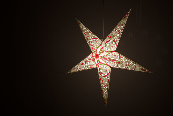 Japanese Lily (XL) Handmade 5 Pointed Paper Star Lantern