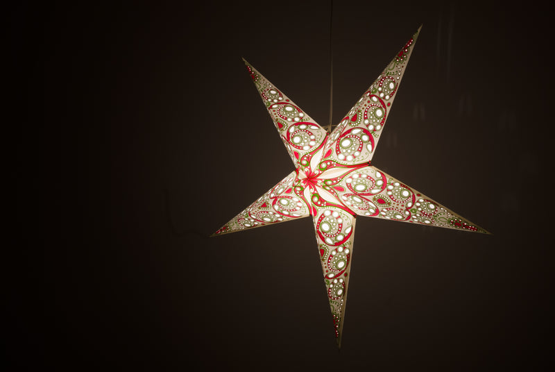 Japanese Lily (XL) Handmade 5 Pointed Paper Star Lantern